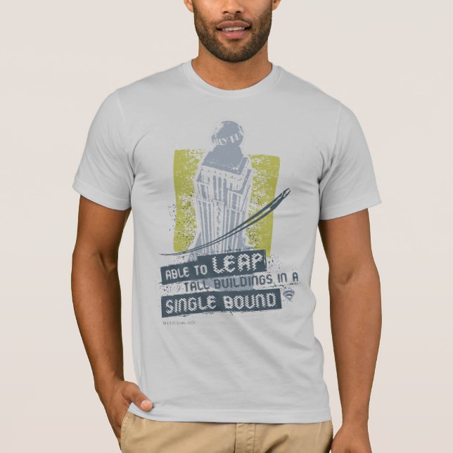 Superman Able to Leap Tall Buildings T-Shirt (Front)