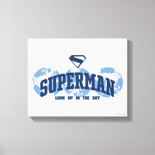 Superman Across the Globe Canvas Print (Front)