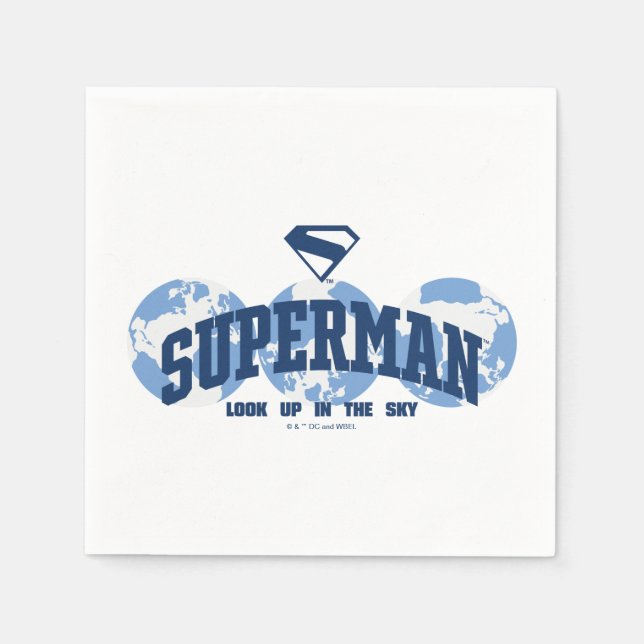 Superman Across the Globe Napkin (Front)