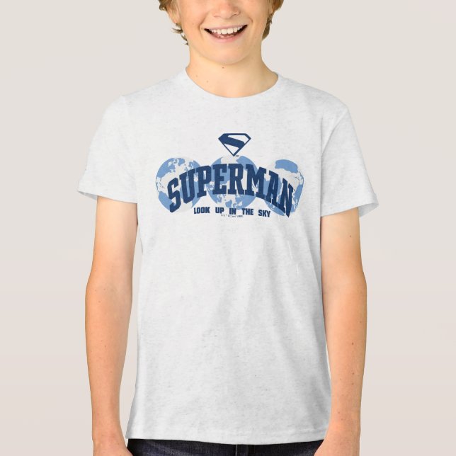 Superman Across the Globe Tri-Blend Shirt (Front)