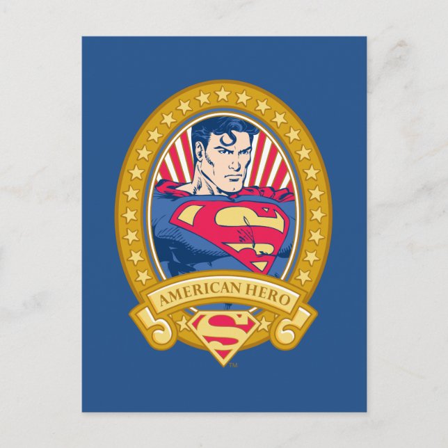 Superman American Hero Postcard (Front)