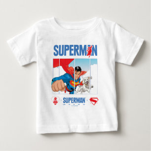 Superman and Krypto Take Flight Baby T-Shirt