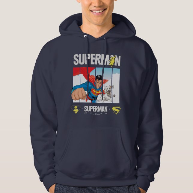 Superman and Krypto Take Flight Hoodie (Front)