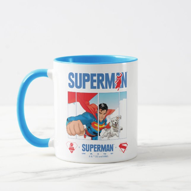 Superman and Krypto Take Flight Mug (Left)