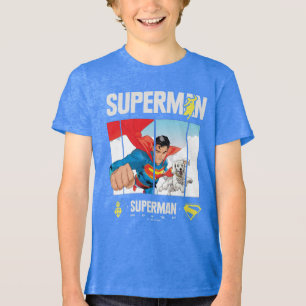 Superman and Krypto Take Flight Tri-Blend Shirt