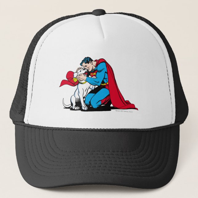 Superman and Krypto Trucker Hat (Front)