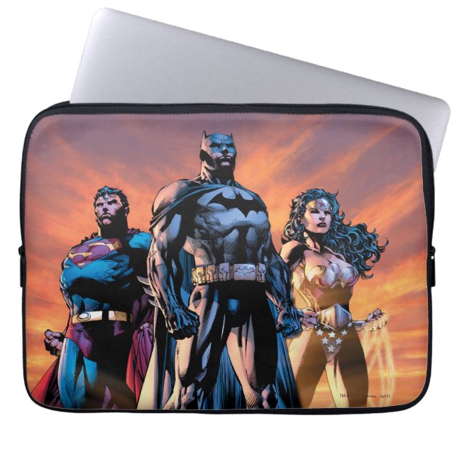 Superman, Batman, & Wonder Woman Trinity Laptop Sleeve (Front)