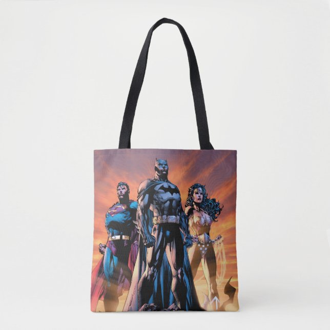 Superman, Batman, & Wonder Woman Trinity Tote Bag (Front)