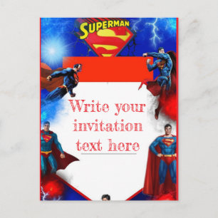 Superman Birthday Invitation Template