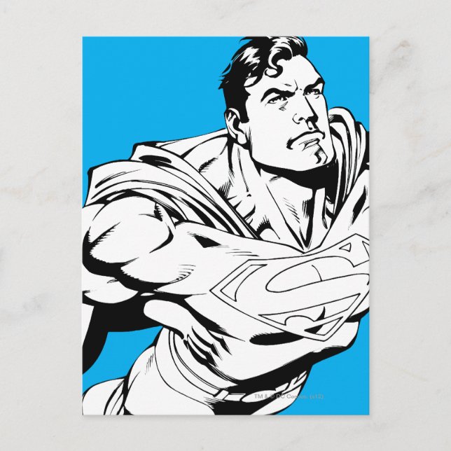 Superman Black and White 1 Postcard (Front)