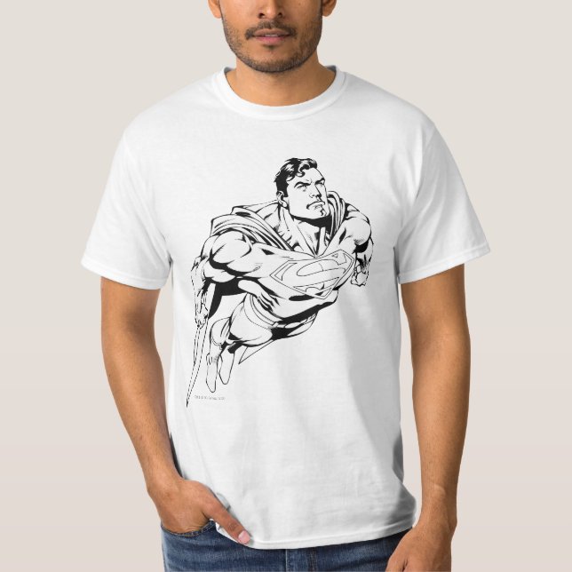 Superman Black and White 1 T-Shirt (Front)