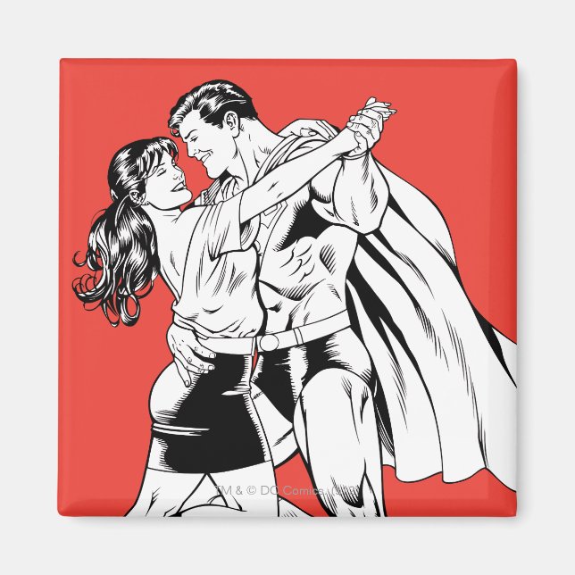 Superman Black and White 4 Magnet (Front)