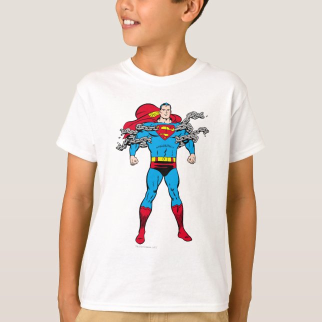 Superman Breaks Chains T-Shirt (Front)