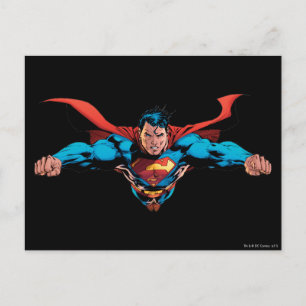 Superman cape flies postcard