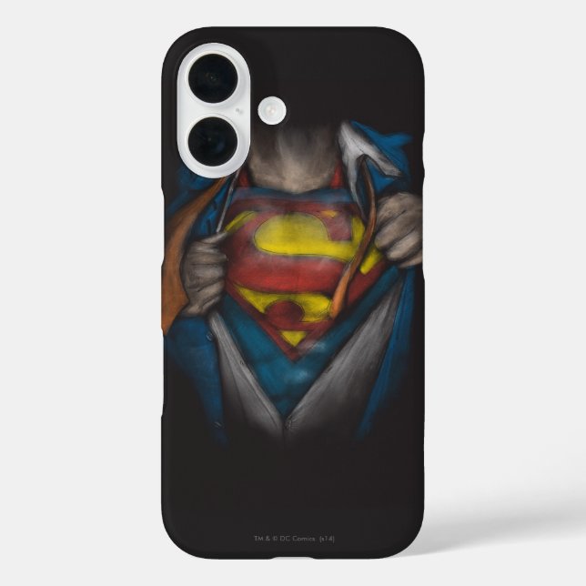 Superman | Chest Reveal Sketch Colourized Case-Mate iPhone Case (Back)