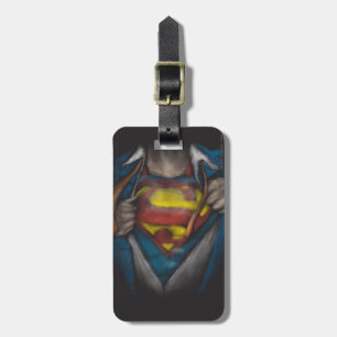 Superman   Chest Reveal Sketch Colourized Luggage Tag