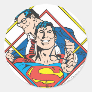 Superman/Clark Kent Classic Round Sticker