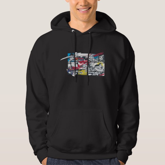 Superman Comic Book Collage Hoodie (Front)