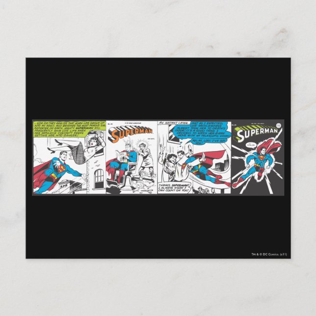 Superman Comic Panels 2 Postcard (Front)