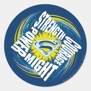 Superman Courage Strength Might Power Classic Round Sticker
