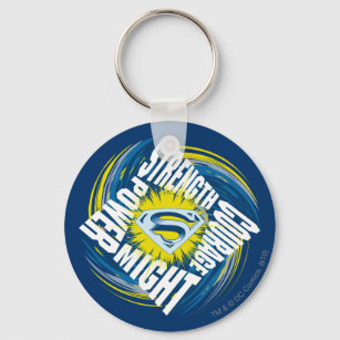 Superman Courage Strength Might Power Key Ring