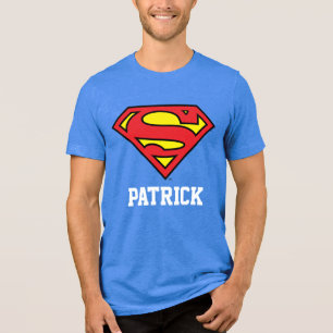 Superman Custom Name Tri-Blend Shirt