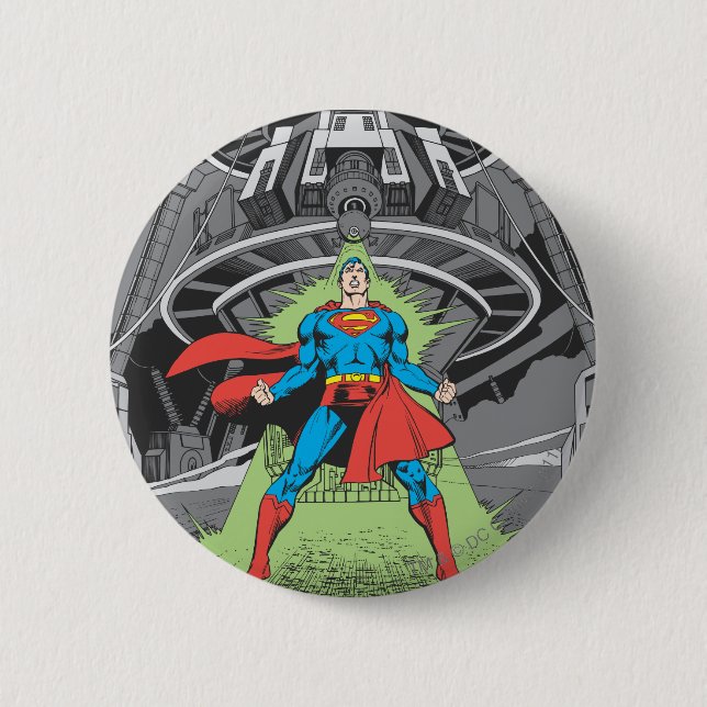Superman Exposed to Kryptonite 6 Cm Round Badge (Front)