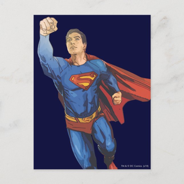 Superman Flying Left Postcard (Front)