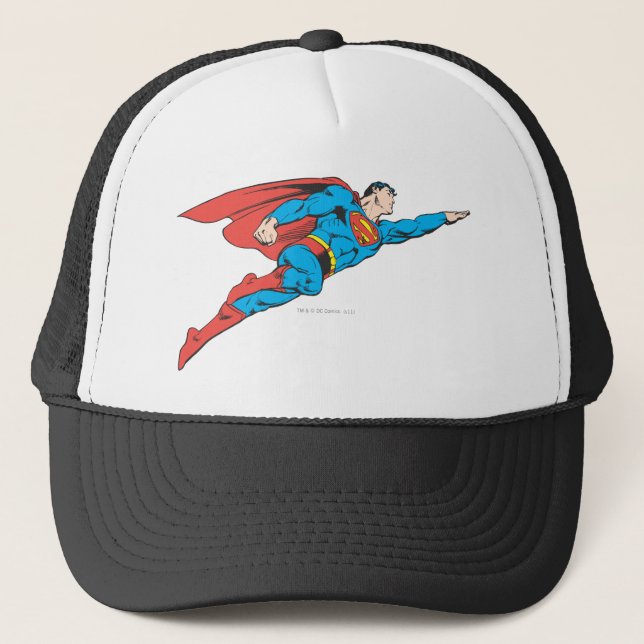 Superman Flying Right Trucker Hat (Front)