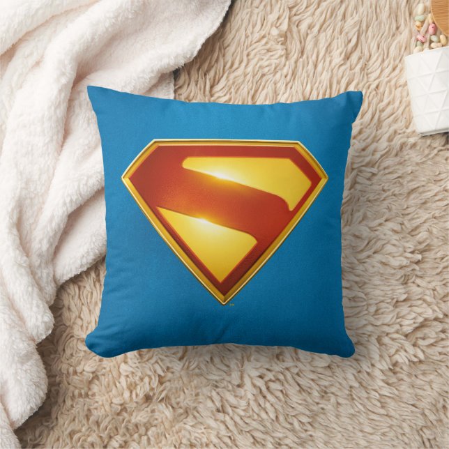 Superman Golden S Shield Brilliance Cushion (Blanket)