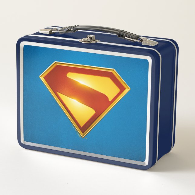 Superman Golden S Shield Brilliance Metal Lunch Box (Front)