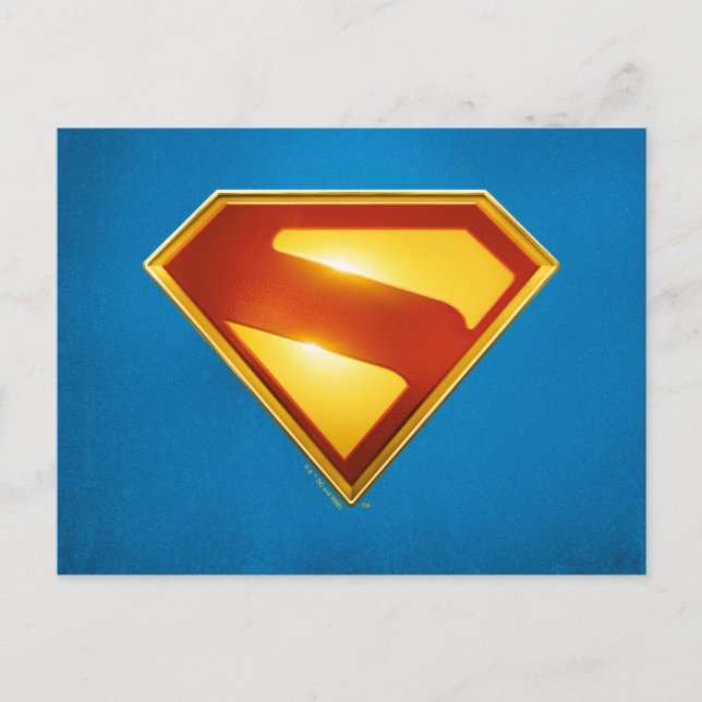 Superman Golden S Shield Brilliance Postcard (Front)