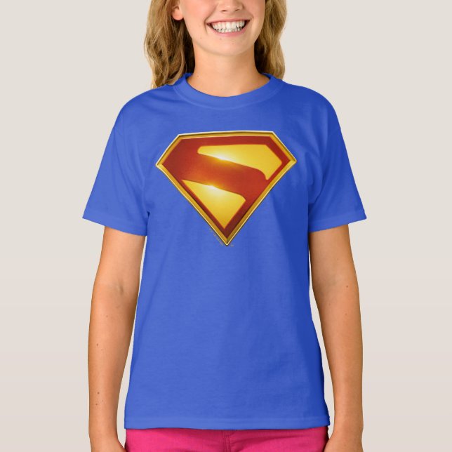 Superman Golden S Shield Brilliance T-Shirt (Front)