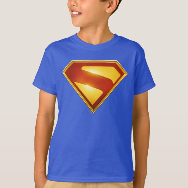 Superman Golden S Shield Brilliance T-Shirt (Front)