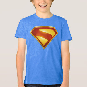 Superman Golden S Shield Brilliance Tri-Blend Shirt
