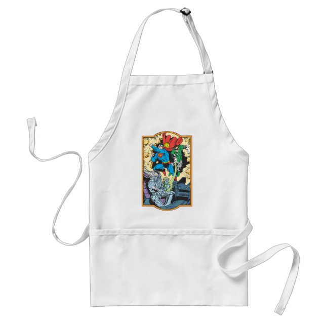 Superman & Green Lantern Fight Brainiac Standard Apron (Front)