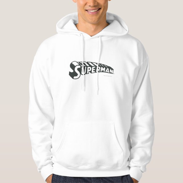 Superman | Grunge Letters Logo Hoodie (Front)