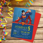 Superman | Happy Birthday Invitation<br><div class="desc">Celebrate your child's superhero birthday with these cool Superman birthday invitations. Personalise by adding your party details.</div>