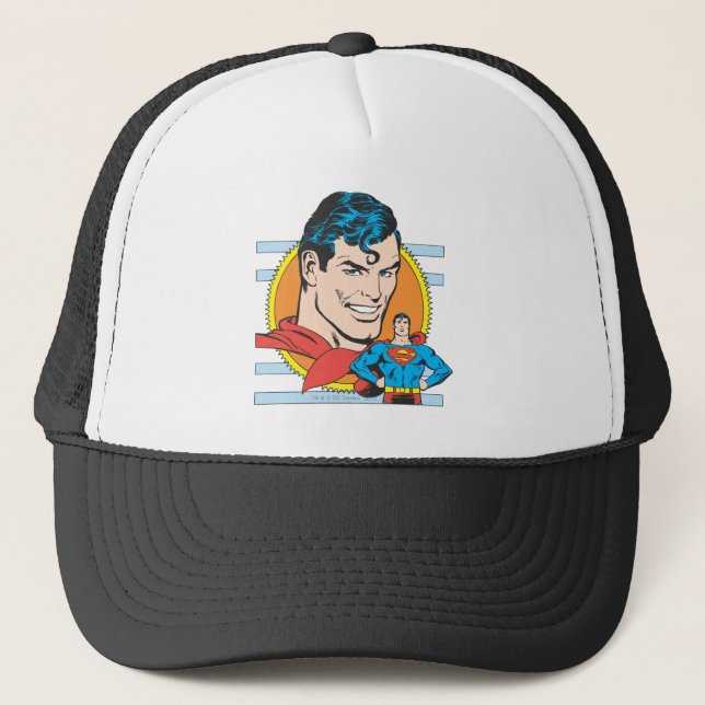 Superman Head Shot Trucker Hat (Front)