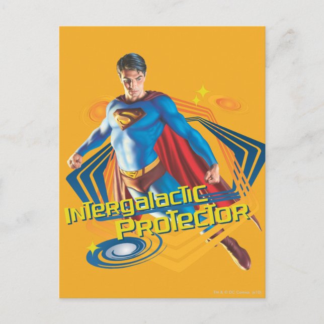 Superman Intergalactic Protector Postcard (Front)