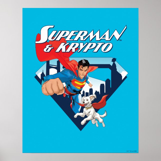 Superman & Krypto Soar Poster (Front)