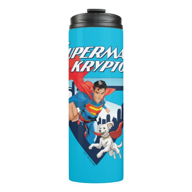 Superman & Krypto Soar Thermal Tumbler (Front)