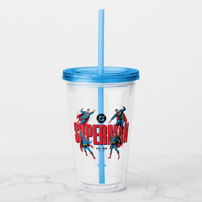 Superman Legends Forever Graphic Acrylic Tumbler (Front)