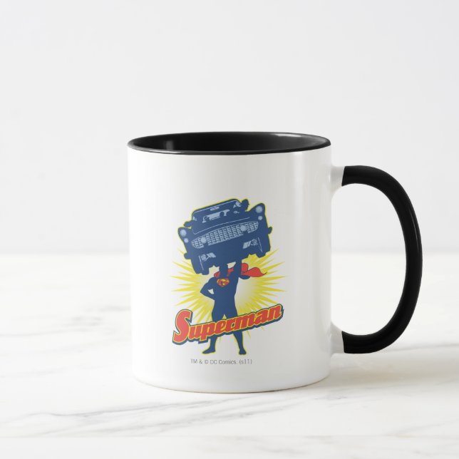 Superman lifts a car 2 mug (Right)