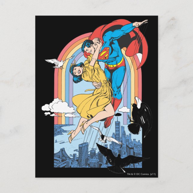 Superman & Lois in Yellow Postcard (Front)