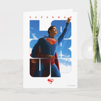 Superman Look Up Pose Card