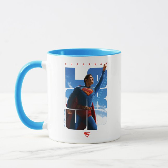 Superman Look Up Pose Mug (Left)