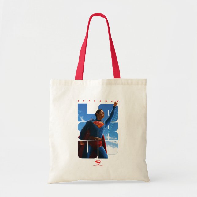 Superman Look Up Pose Tote Bag (Front)