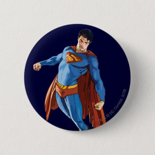 Superman Looking Down 6 Cm Round Badge