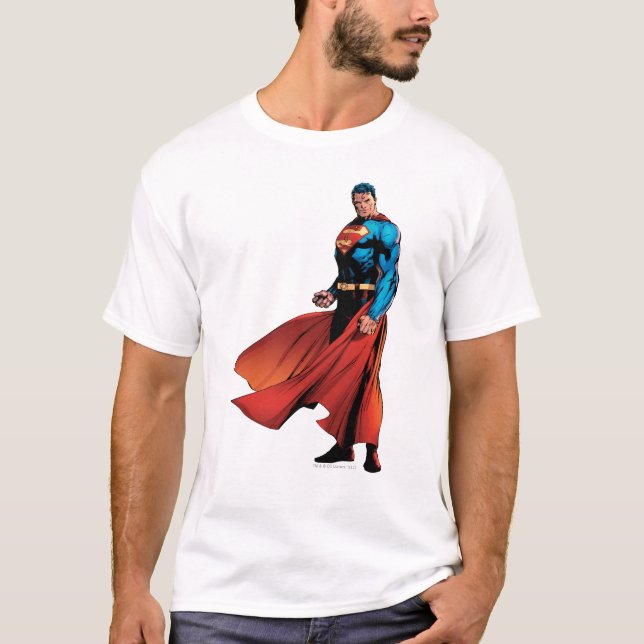 Superman Looks Front T-Shirt (Front)